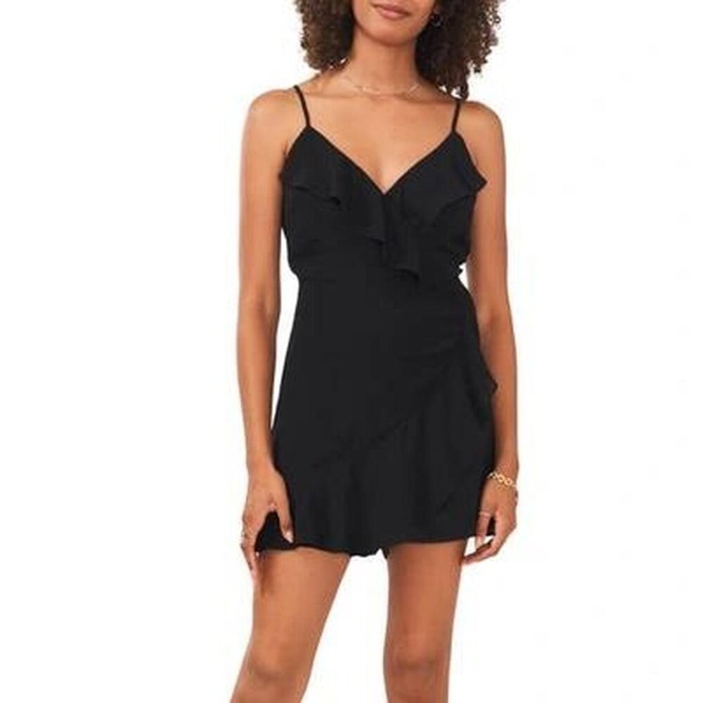 Express Ruffle Hem Crossover Mini Dress